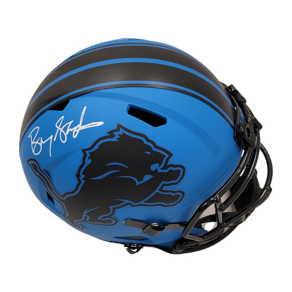 Barry Sanders Signed Detroit Lions Rave Replica Helmet Beckett Authenticated