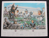Bears World Championships Multi-Signed (20) Print to Luckman Sayers Butkis 99555