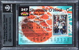 Magic Shaquille O'Neal Signed 1992 Stadium Club #247 Rookie Card BAS Slabbed