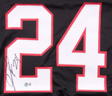 Devonta Freeman Signed Atlanta Falcons Black Jersey (Beckett) 2xPro Bowl R.B.