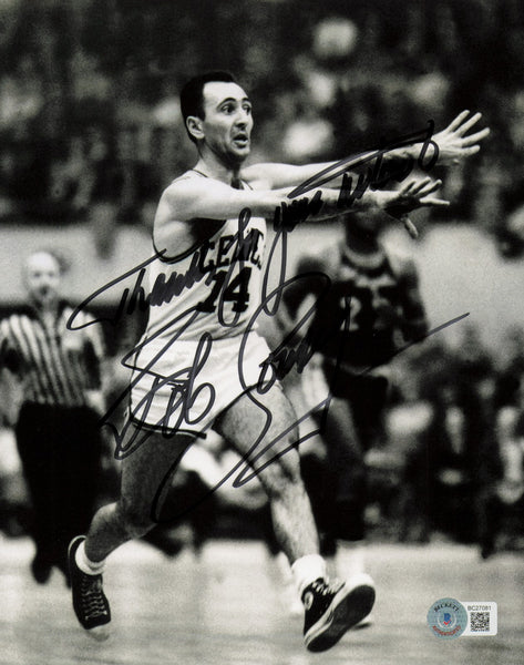Bob Cousy Autographed 8x10 Photo Celtics Thanks For Your Wishes Beckett BC27081