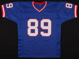Mark Bavaro Signed New York Giants Blue Jersey (Schwartz COA) 2xSuper Bowl Champ