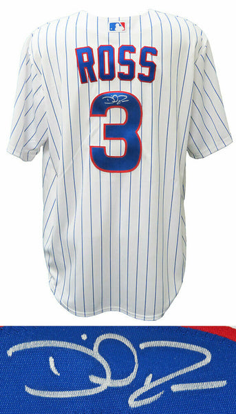 David Ross Signed Chicago Cubs White Majestic Replica Baseball Jersey - SCHWARTZ