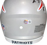 Tedy Bruschi Signed New England Patriots Authentic Helmet Insc Beckett 40853