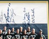 Packers Super Bowl I Champions Autographed Framed 16x20 Photo With Sigs Incl Bar