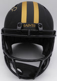 Alvin Kamara Autographed Eclipse Black Full Size Helmet Saints Beckett 1W403027