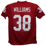 Roy Williams Autographed/Signed College Style Red XL Jersey JSA 25025