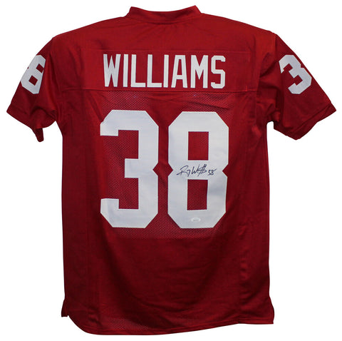 Roy Williams Autographed/Signed College Style Red XL Jersey JSA 25025