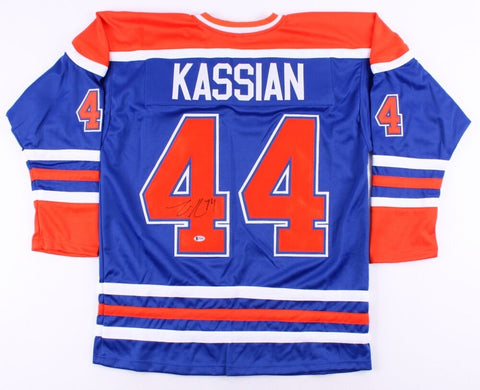 Zack Kassian Signed Oilers Jersey (Beckett) 13th Overall Pick 2009 NHL Draft