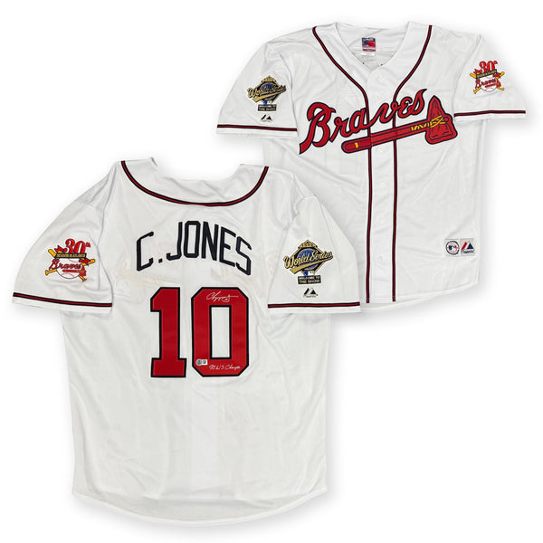 Chipper Jones Autographed Atlanta Braves 1995 World Series Jersey Beckett