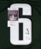 DeVonta Smith Signed Philadelphia Eagles Green Jersey (JSA COA) 2020 Heisman