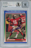 Joe Montana Autographed 1990 Score 100 Hottest #2 Trading Card BAS 10 Slab 34629