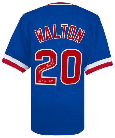 Jerome Walton (CUBS) Signed Blue Custom Baseball Jersey w/ROY - (SCHWARTZ COA)