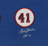 Tom Seaver Signed New York Mets 12x36 Patches Board with "HOF '92" Insc