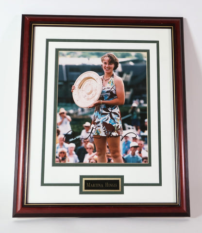 Martina Hingis Autographed 1997 Wimbledon Champion 8x10 Photo -- Framed | JSA COA