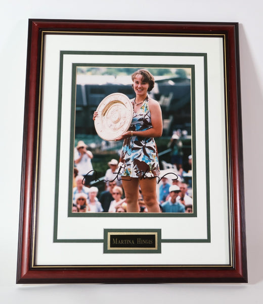 Martina Hingis Autographed 1997 Wimbledon Champion 8x10 Photo -- Framed | JSA COA