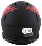 Cardinals Kurt Warner Signed Eclipse Speed Mini Helmet w/ Yellow Sig BAS Witness