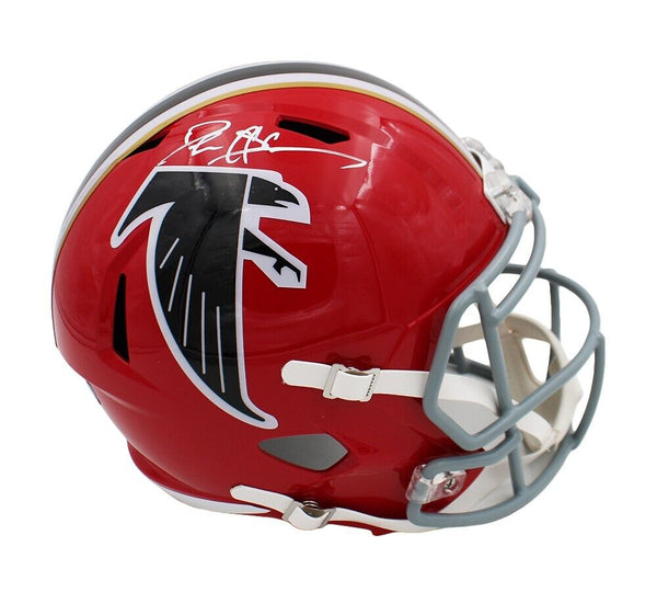 Deion Sanders Signed Atlanta Falcons Speed Full Size Throwback Red NFL Helmet
