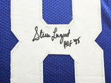 Seahawks Steve Largent Autographed Framed Blue Jersey "HOF 95" MCS Holo #74605
