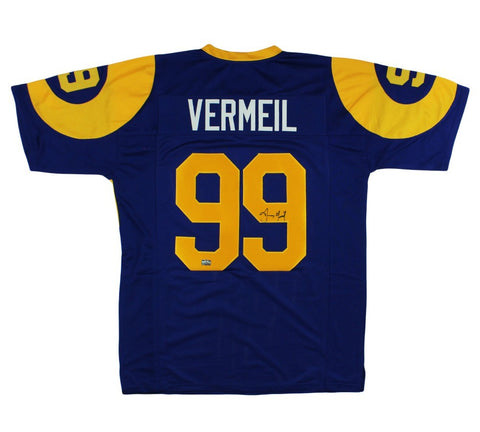 Dennis Quaid Signed St. Louis Custom Blue Vermeil Jersey
