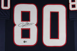 ANDRE JOHNSON (Texans navy TOWER) Signed Autographed Framed Jersey Beckett