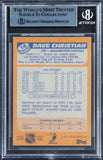 Capitals Dave Christian Authentic Signed 1988 Topps #14 Card BAS Slabbed