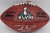 Russell Wilson Autographed Seahawks NFL Super Bowl Leather Football RW Holo