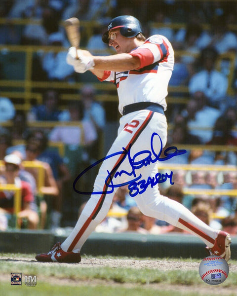 Ron Kittle Signed White Sox Swinging Action 8x10 Photo w/83 AL ROY - (SS COA)