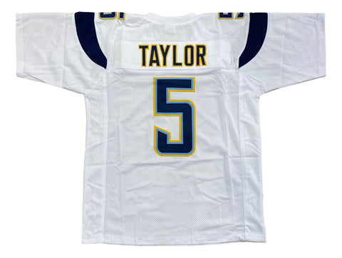 Tyrod Taylor Custom White Pro-Style Football Jersey