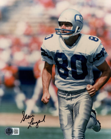 Steve Largent Autographed Seattle Seahawks 8x10 Photo Beckett 45711