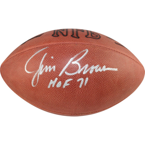 Jim Brown Autographed/Signed Cleveland Browns Wilson Rozelle Football JSA 50155