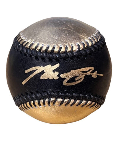 Max Scherzer Autographed Gold and Black MLB Baseball New York Mets 41157