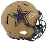 Cowboys Emmitt Smith Signed 2023 STS II F/S Speed Proline Helmet w/ Case BAS Wit