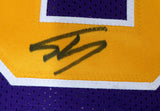 LSU TIGERS SHAQUILLE O'NEAL AUTOGRAPHED PURPLE JERSEY BECKETT BAS STOCK #191135