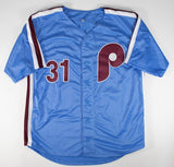 Garry Madd Signedox Philadelphia Phillies Throwback Jersey (PSA) 8xGold Glove CF