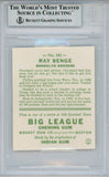 Ray Benge Signed 1983 Galasso '33 Goudey Reprint #141 Card Beckett Slab 38434