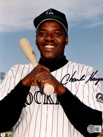 Charlie Hayes Autographed Colorado Rockies 8x10 Photo Beckett 50562