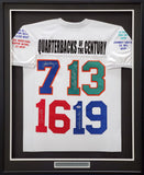 QB's Of The Century Auto Framed Jersey 4 Sigs Montana PSA/DNA Z03599