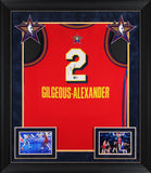 Thunder Shai Gilgeous-Alexander Signed Red ASG Nike Swingman Framed Jersey BAS