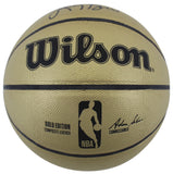 Celtics Larry Bird Authentic Signed Wilson Gold Edition Basketball BAS Witnessed