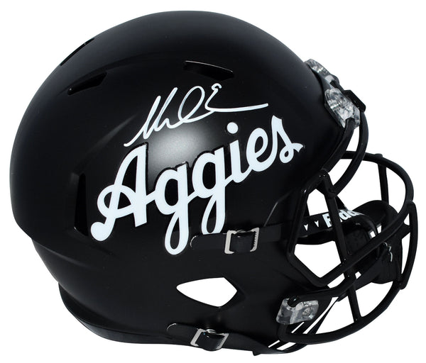 MIKE EVANS AUTOGRAPHED TEXAS A&M AGGIES BLACK FULL SIZE SPEED HELMET BECKETT