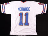 Scott Norwood Signed Bills Home Jersey (Beckett) Buffalo Place Kicker 1985-1991