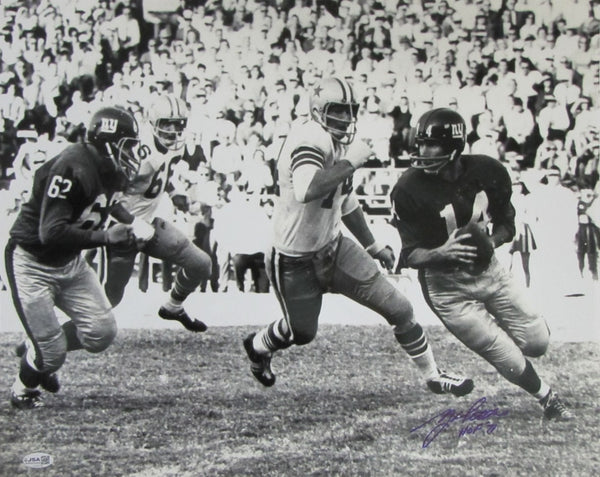 Y.A. Tittle Signed/Autographed & Insc "HOF 71" 16x20 Photo Giants JSA 213441