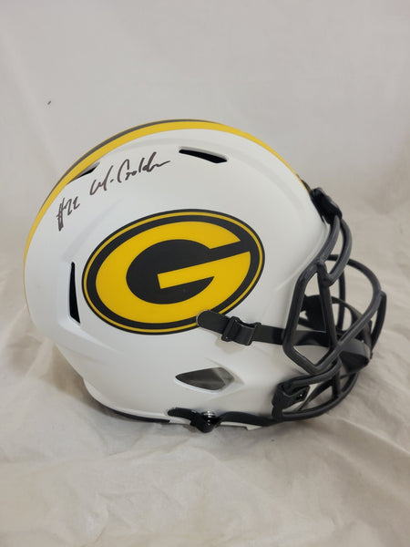MATTHEW GOLDEN SIGNED GREEN BAY PACKERS F/S LUNAR ECLIPSE SPEED REP HELMET BAS