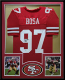 FRAMED SAN FRANCISCO 49ERS NICK BOSA AUTOGRAPHED SIGNED JERSEY JSA COA