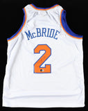 Deuce McBride Signed New York Knicks White Jersey (Beckett) 2021 NBA Draft Pick