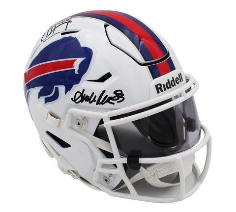 Jim Kelly, Andre Reed,Thurman Thomas Signed Buffalo Bills Speed Flex Midi Helmet
