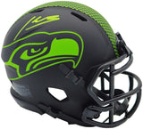 KENNETH WALKER III AUTOGRAPHED SEAHAWKS ECLIPSE BLACK MINI HELMET BECKETT 235709