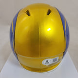 BLAKE CORUM SIGNED LOS ANGELES RAMS FLASH SPEED MINI HELMET BECKETT QR