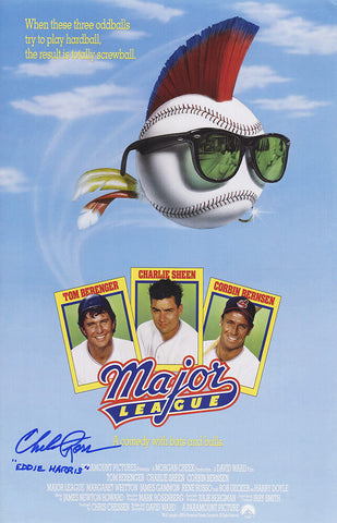 Chelcie Ross Signed Major League 11x17 Movie Poster w/Eddie Harris - (SS COA)
